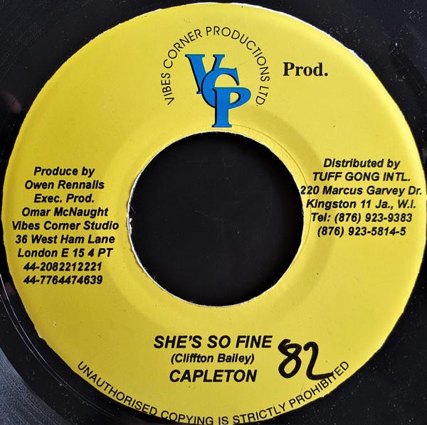 

7inch Record CAPLETON - She s So Fine NONE Vibes Corner Pr Jamaica Reggae, Ska & Dub Used