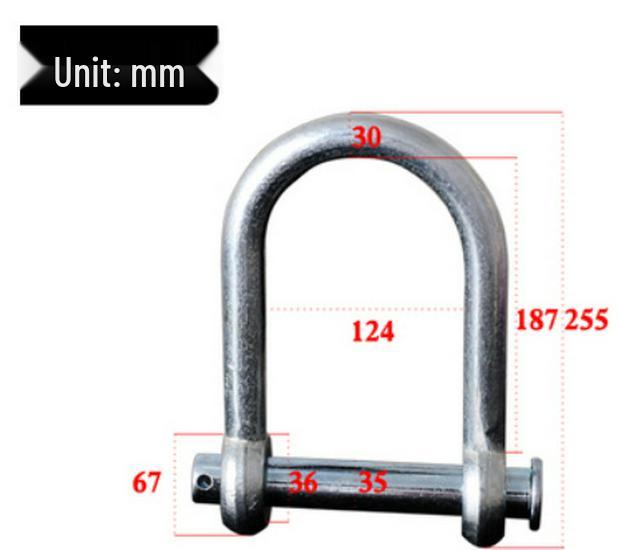 Enhanced U- and D-shaped magnetic lifting shackle with suction cup, high-strength, large opening, and designed for opposite sex applications.