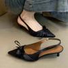 Baotou Sandals New High Heels Women's Thin Heels Spring and Summer Shoes Temperament Bow Pointed Celebrity