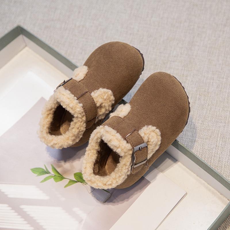 Kids Winter Fleece Lined Soft Sole Casual Shoes For Boys Girls