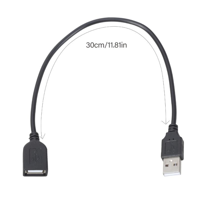 30cm Long USB 2.0 Male To Female Extender Cord Power Wire for Computer TV Charger Electronics Device Connection