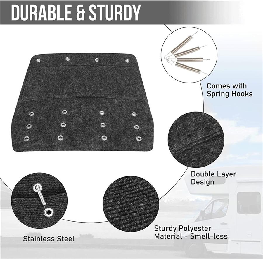 RV Pedal Carpet 3Pcs Smoke Grey FS-2231