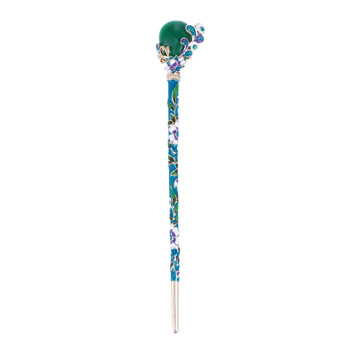

minkissy Chinese-style Ancient Design Vintage Hairpin for Women, Hex Hair Accessory, Green, 6 Inch, Durable Material, Perfect for Parties and