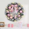 Pink Flocked Christmas Wreath for Hotel Windows