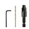 Adjustable Woodworking Countersink Drill Bit Set - Hex Shank, Fast Chip Removal & Hole Opener.