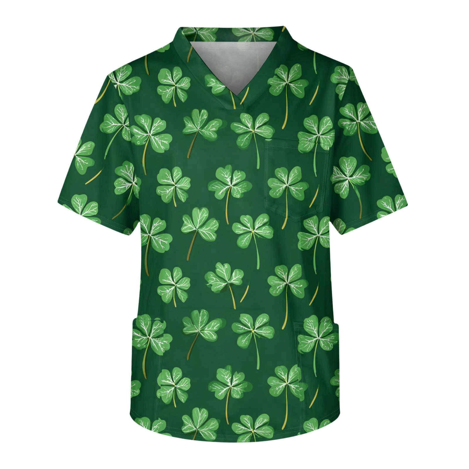 

Чоловічий повсякденний топ з коротким рукавом, V-подібним вирізом, принтом та накладною кишенею спереду XL