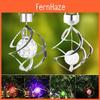 Solar Garden Wind Spinner Led Light Waterproof Rgb Colorful Lawn Decor For Outdoor Landscaping
