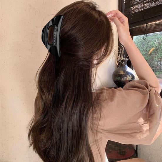 Women Hair Claw Anti-slip Teeth Anti-Breaking Medium Size Hair Clip Decorative Hair Styling Tool Thick Hair Accessory