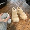 Thick-soled Fluffy Shoes Velcro Fleece Warm Casual Biscuit Shoes Women's Winter New Sports Shoes