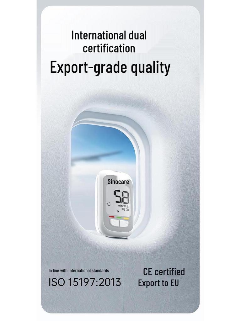 Sannuo Youqiao Safe AQ Blood Glucose Meter Test Strips - No Coding Required for Home Diabetes Monitoring.