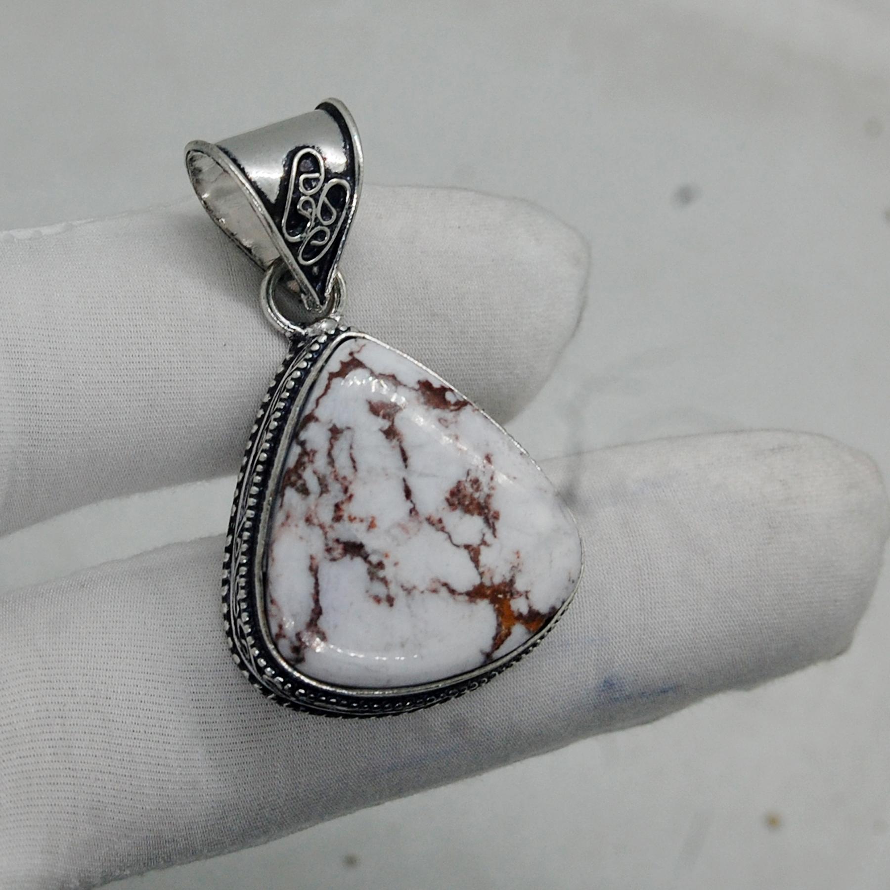 

Drop Shape Wild Horse Jasper 925 Sterling Silver Pendant