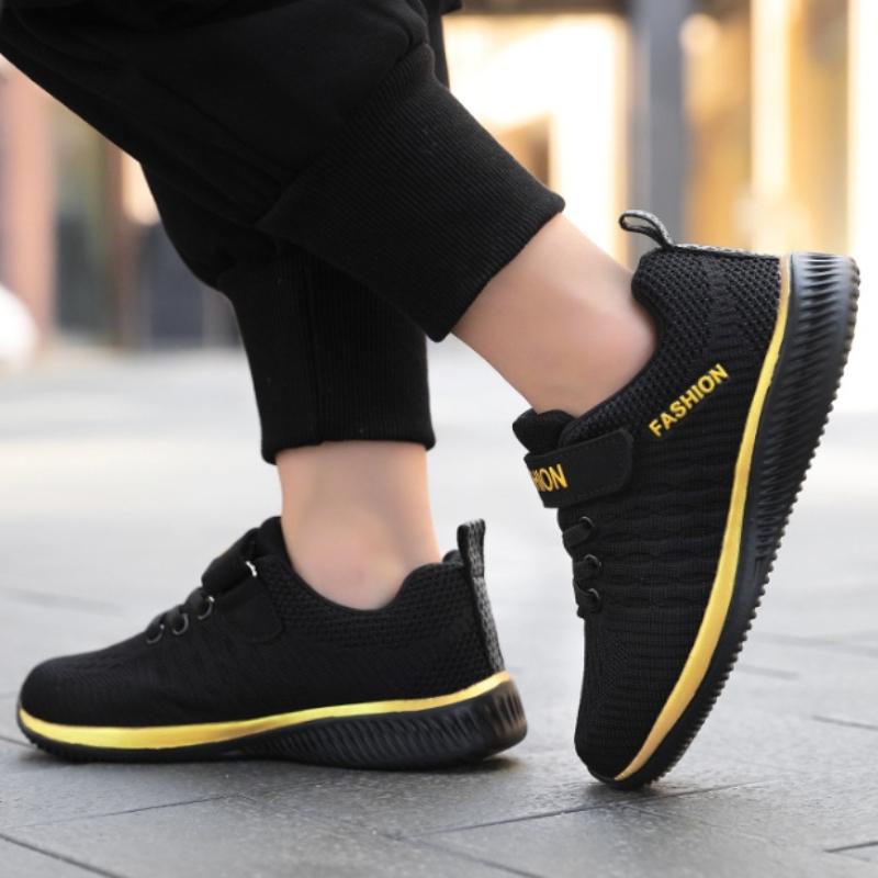 Children's Sports Shoes Flying Woven Breathable Lightweight Mesh Shoes