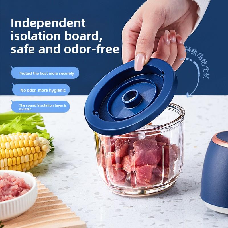Portable Cordless Electric Food Chopper 350ML USB Rechargeable Mini Garlic Meat Vegetable Grinder for Outdoor Picnic Camping Kitchen Cooking