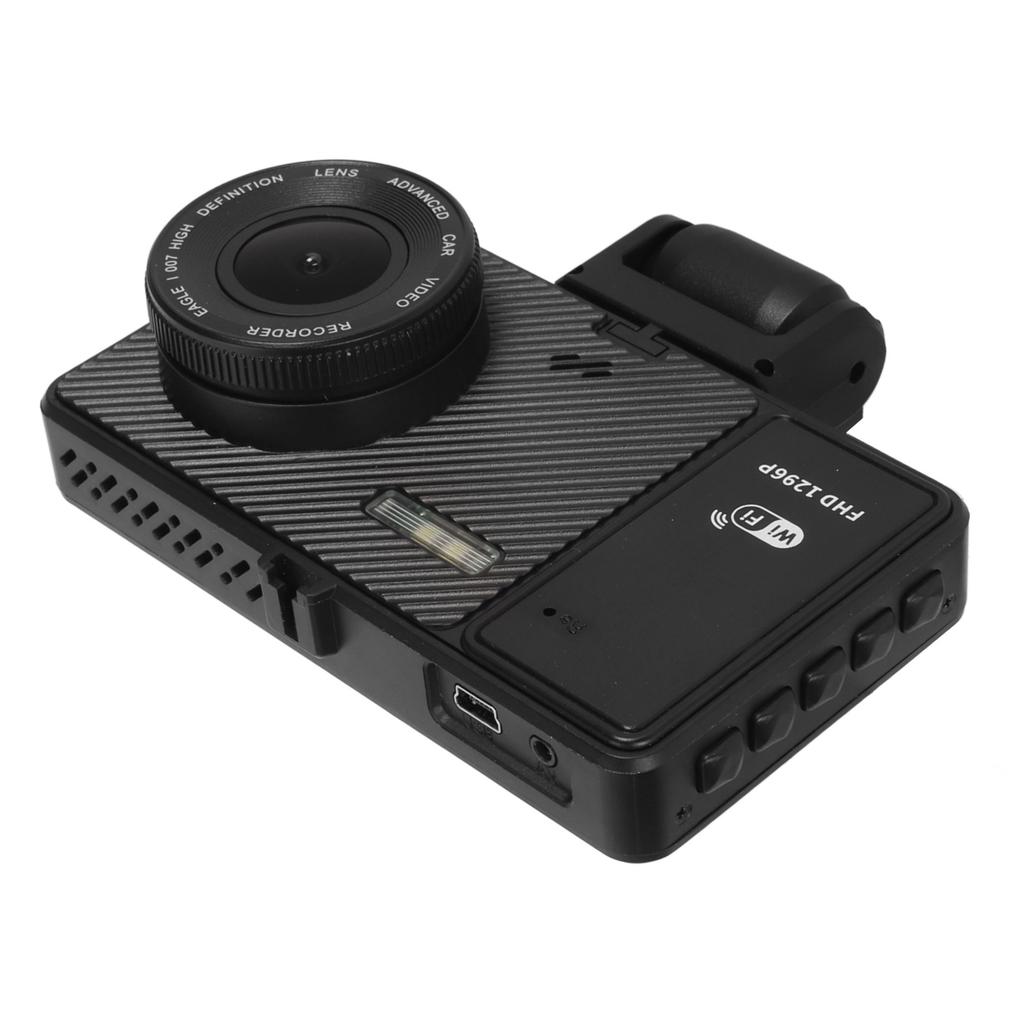 Car Recorder Triple Lens Rotatable 2K HD Night Vision 3.9 Inch IPS Display with Reversing Camera