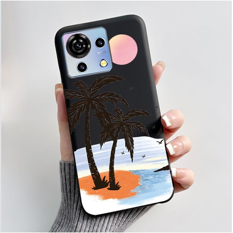 Süße Cartoon Hülle Für ZTE Blade V50 Vita 4G Bedruckte Schale Schutzhülle Weiches Silikon Schwarzes Gehäuse