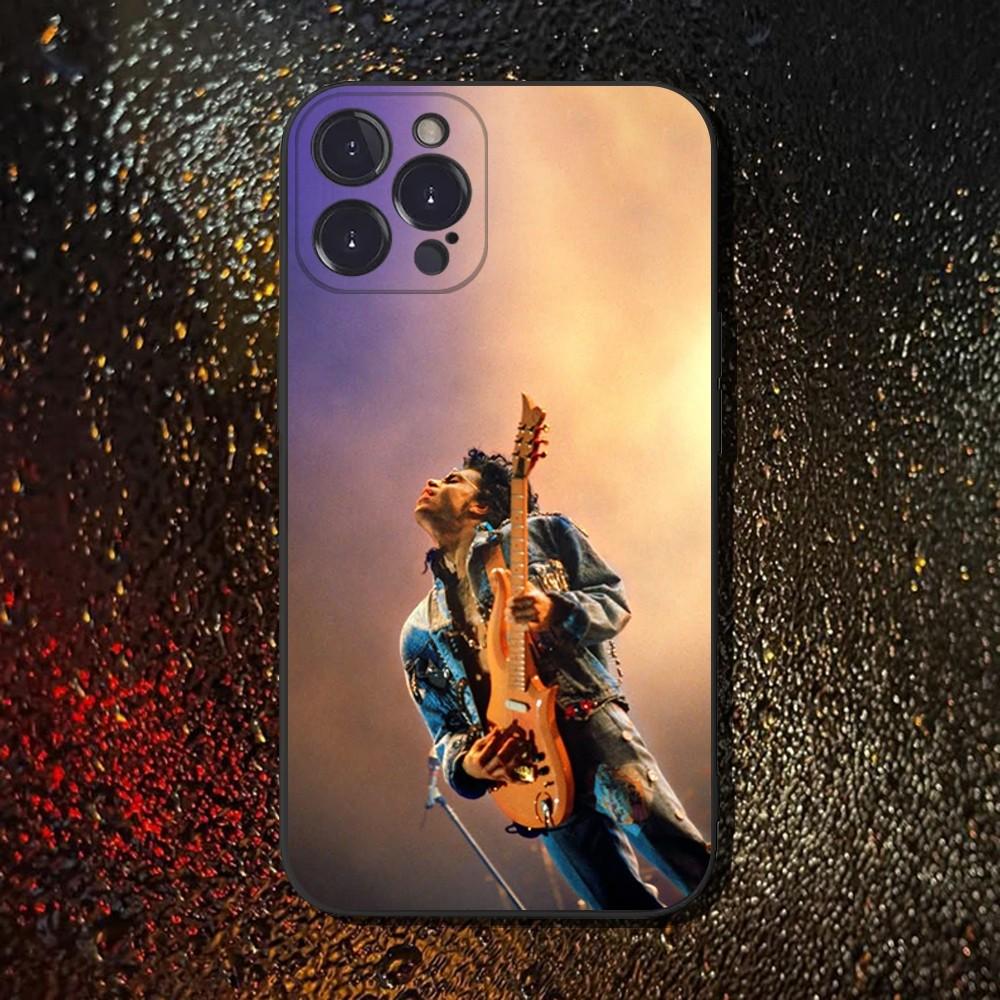 Singer Prince Rogers Nelson Phone Case For iPhone 16,15,14,13,12,11 Plus,Pro Max,XS,X,XR,SE,Mini,8,7,Soft Silicone Black Cover