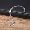 Vnox A-Z Initial Bracelets for Men Women, Never Fade Figaro Chain, Double Layered Box Link Chain Bracelets, Name Gift for Him