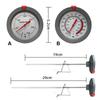 Stainless Steel Probe Probe Thermometer Dual Scale with Clip Cooking Temperature Meter Instant Read Kitchen Tools BBQ Meat