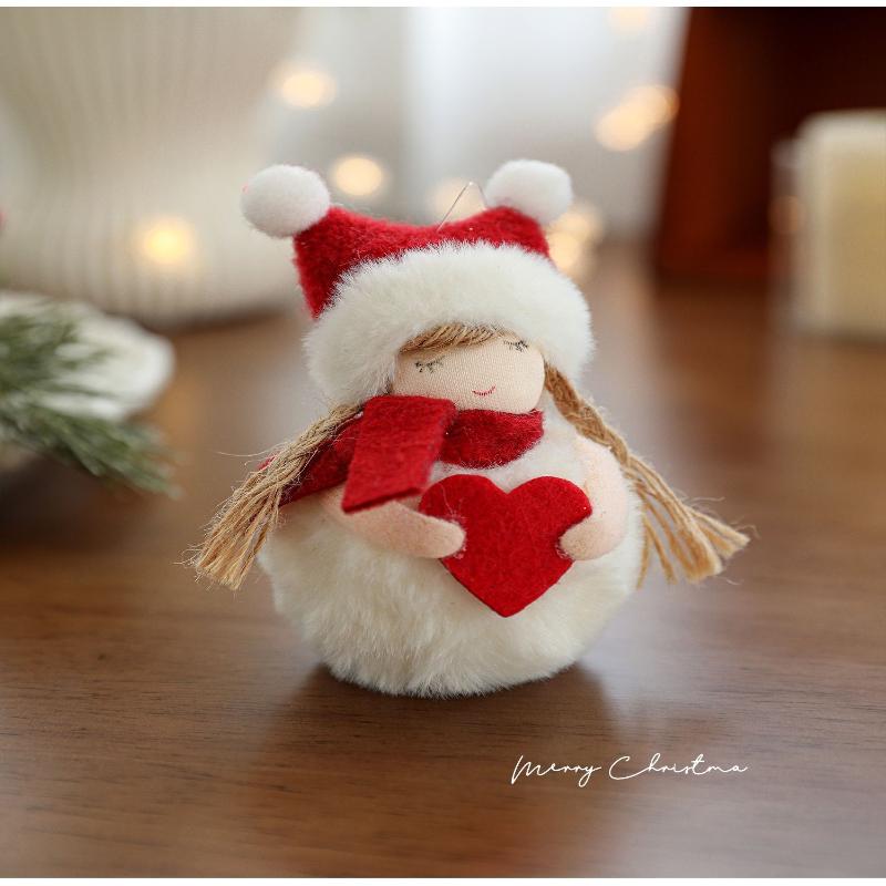 Weihnachten Plüsch Schneemann Anhänger Weihnachtsbaum Hängend Lieblich Schöner Anhänger Szene Dekorieren Weihnachtsbaum Hängende Ornamente