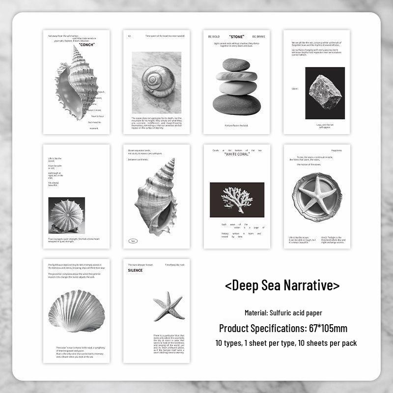 PaperMore Foggy Isle Sticky Notes - Four Seasons Tracing Paper Collage, 4 Designs