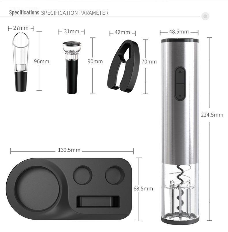 Premium Automatic Electric Wine Opener with High-End Base - Gift Set