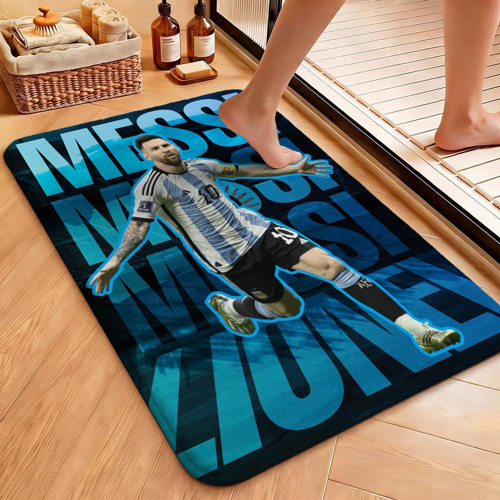 Messi Champion Carpet Floor Mats Printing Art Office Chair Cushion Bathroom Mat