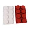 8 Cavity Round Silicone Cake Mold Chocolate Covered Cookie Mould Pastry Baking Accessories for Jelly Pudding Soap Cheesecake