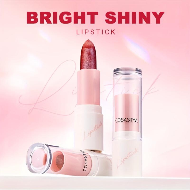 Shiny Lipstick By Gel Lipstick with Luminous Finish, Suitable for All Skin Types, Available in Berry, Brown, Pink, and Purple Hues