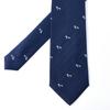 [Rachel] Animal Print Necktie, Dog Pattern, 100% Silk, Jacquard Weave, DogCat Design, Small Pattern, One-Point Design, Water-Repellent, Comes with