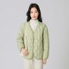 Cloud V-neck liner down jacket women's white duck down light and thin long-sleeved short light autumn and winter new gourd jacket