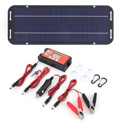 6W 12V 30W 12V Solar Panel Kit W/ Solar Charge Controller High-Efficiency Solar Panel Battery Charger for Car RV Boat Motorcycle