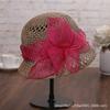 New Summer Vintage Elegant Straw Hat for Women - Lace Flower Decor, Hollow Breathable Sun Bucket Hat