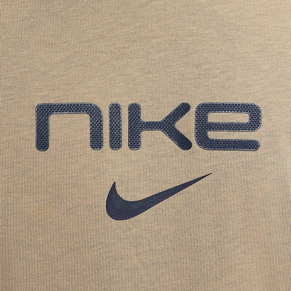 Nike Sportswear Letter Print Breathable Loose Short Sleeve T-Shirt Men Tops Khaki FZ5416-247