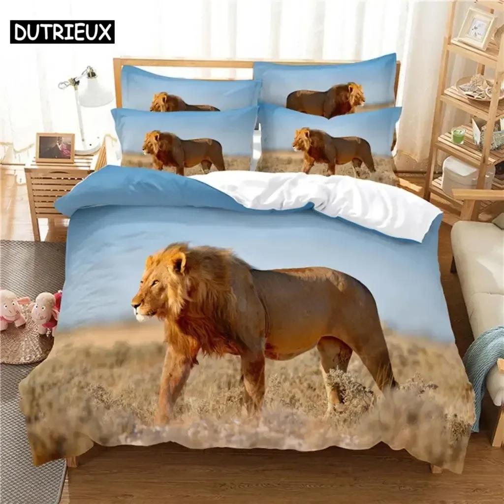 Deep Lion Bedding Set For Bedroom Soft Modern Bedspreads Comefortable Kids Duvet Cover Quilt Cover And Pillowcase