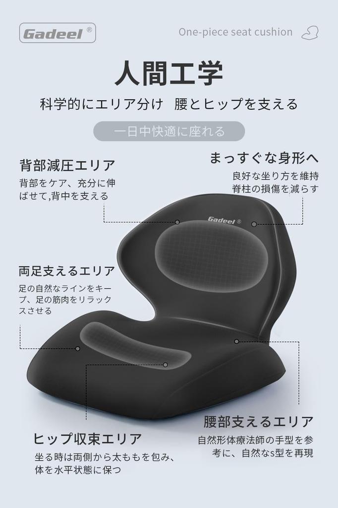 Gadeel Memory Foam Lumbar Support Cushion, Integrated Seat Cushion, Ergonomic Design, Hip Cushion, Pelvic Support, Driving Posture Correction, Back Pa
