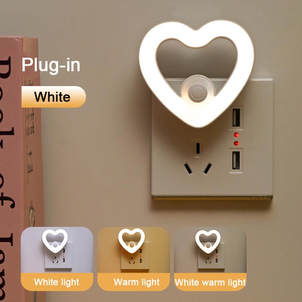 

Plug-in Cute Bedside Lamp 3 Gears Adjustable Mini Wall Lamp Hallway Corridor Stairs белый