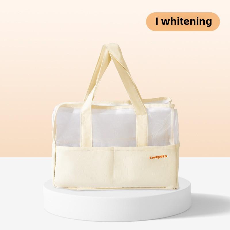 

Универсальная дышащая корейская версия «Четырех сезонов», свежая и литературная дышащая сумка для кошек, сумка для прогулок с домашними животными, зонд для собак, рюкзак через плечо L