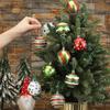 12pcs New Glittering Christmas Balls Ornament Hanging 2.4 Inch Swirl Elf Balls Red Green Plastic Christmas Baubles Holiday Decor