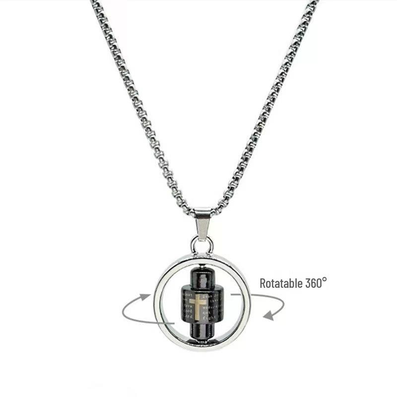 Collier Hip Hop en Acier Titane avec Pendentif Ours pour Hommes & Femmes, Chaîne Pull pour Automne/Hiver
