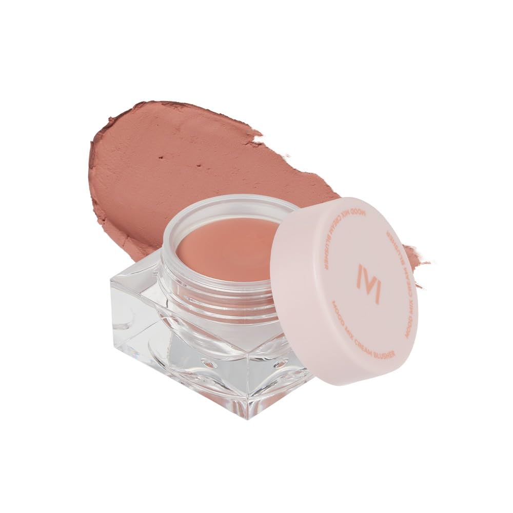 [Official] MAD PEACH Mood Mix Cream Blusher 10g Cheek Blusher Makeup Healthy Glow Matte Korean Cosmetics Long-lasting (01 Neutral Flush, 10g)