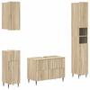 4 Piece Bathroom Cabinet Set ZWOLLE Sonoma Oak
