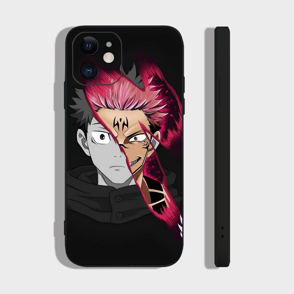 Anime J-Jujutsu Kaisen For IPhone 15 16 14 Plus 13 12 11 17 Pro Max 17 Air Black Soft Phone Cover