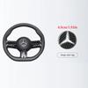 OLV5 Carbon Fiber Car Logo Steering Wheel Airbag Decal Trim Stickers Interior Accessory For Mercedes-Benz GLA CLA New C E Class 16-19
