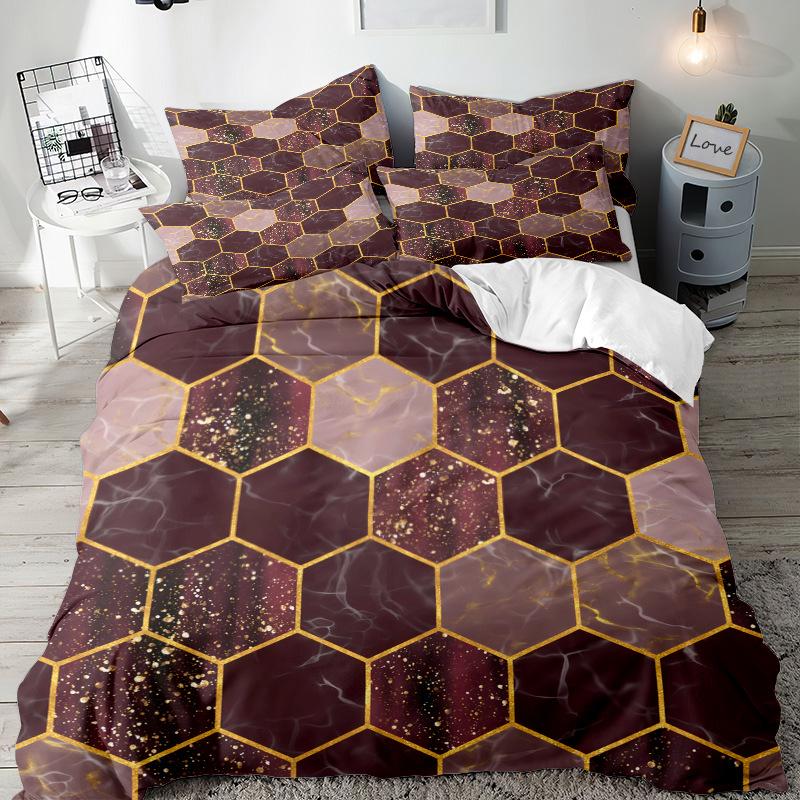 Graphics Series 3D Digital Printing Three-Piece Bedding Kit Bed Sheet Quilt Cover