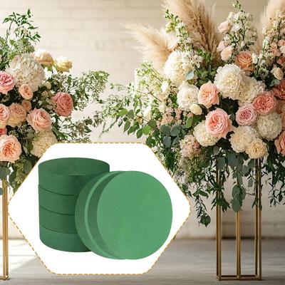 6 Adet Yuvarlak Çiçek Köpüğü Blokları Islak Kuru, Çiçek Köpüğü, Taze Çiçek İçin, Çiçekçi Malzemeleri Bitki