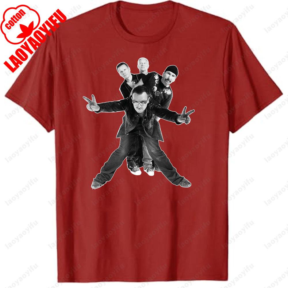 

Vintage U2 Rock Band Live The Joshua Tree World Tour 1987 T-Shirt Fan Gift Casual Style Ropa Hombre Classics Graphic T Shirts 4XL