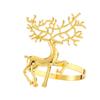 Christmas Snowflake Deer Napkin Ring - Festive Western Table Decor