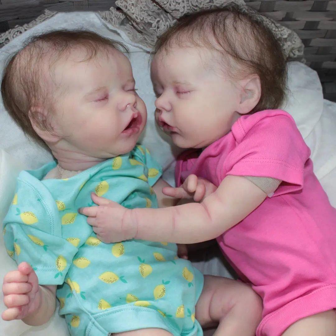 18-inch TWIN A & TWIN B Realistic Reborn Baby Dolls