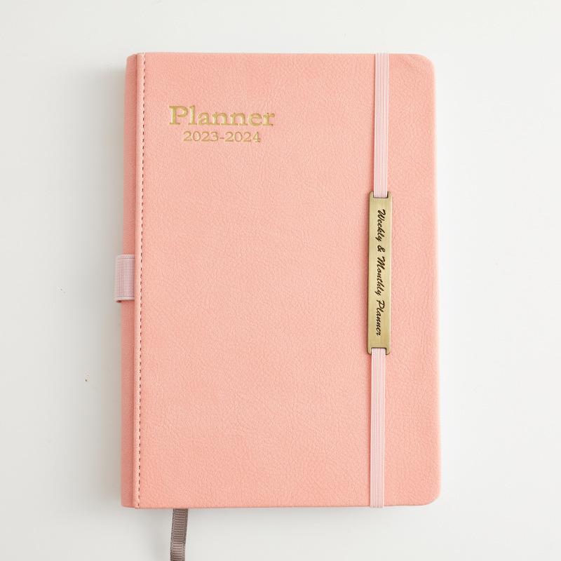 Velvet Custom Journal Christian Personal Refillable A5/A6 Spiral Pink Leather Cover Notebooks With Sticky Notes (Pink,A6)