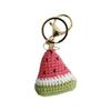 Handmade Weaving Keychain Knitted Wool Crochet Pendant Jewelry Gift Watermelon Pendant  Backpack